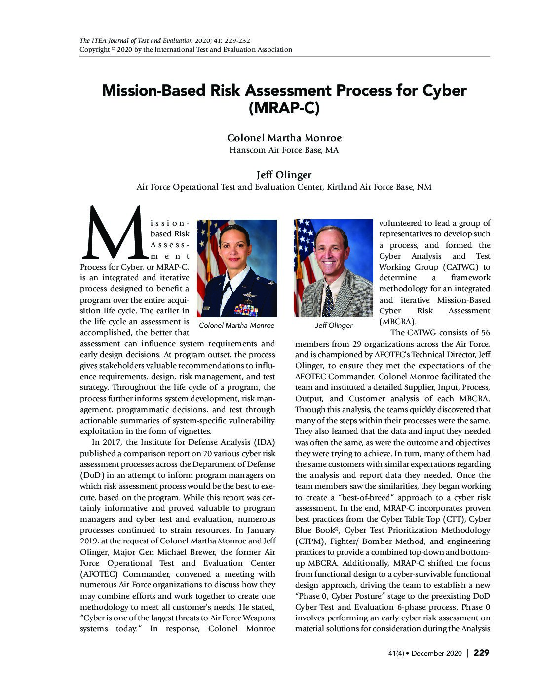 ITEA_Journal_Dec20-Mission-Based-Risk-Assessment-Process-for-Cyber-(MRAP-C)