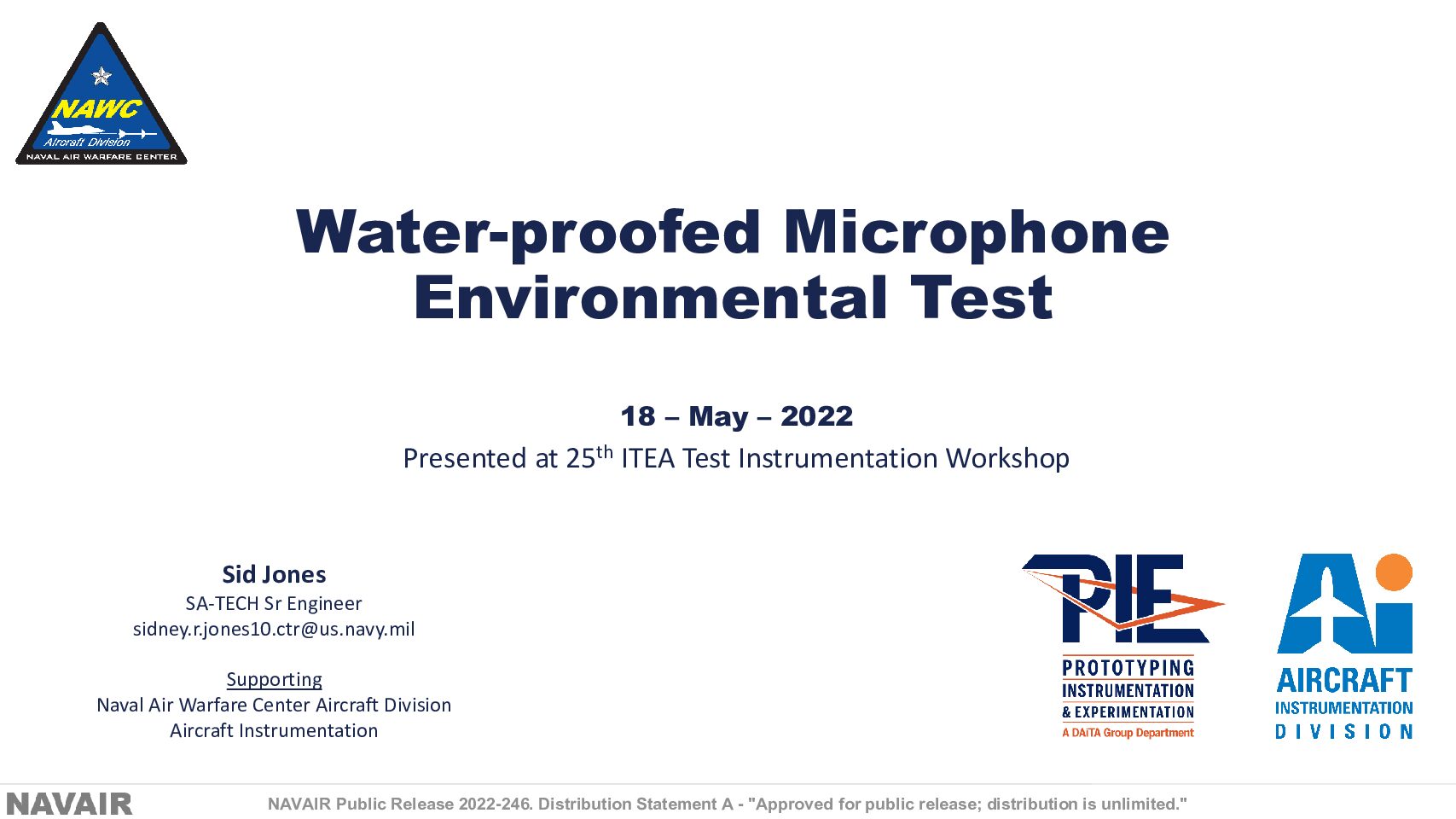 12-3_Jones_Sid -Water-proofed Microphone Environmental Test – NAVAIR Publicly Released 2022-246