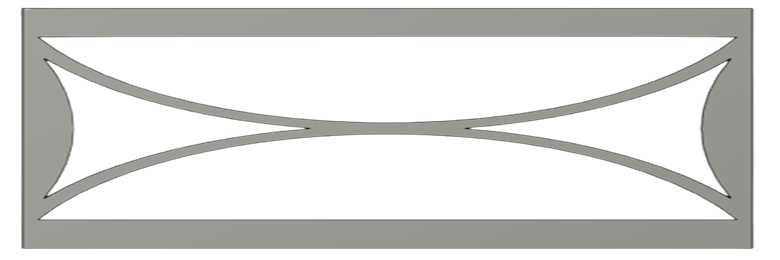 Figure 14: Second proposed design: Compression distance was similarly limited by the left and right columns of support,